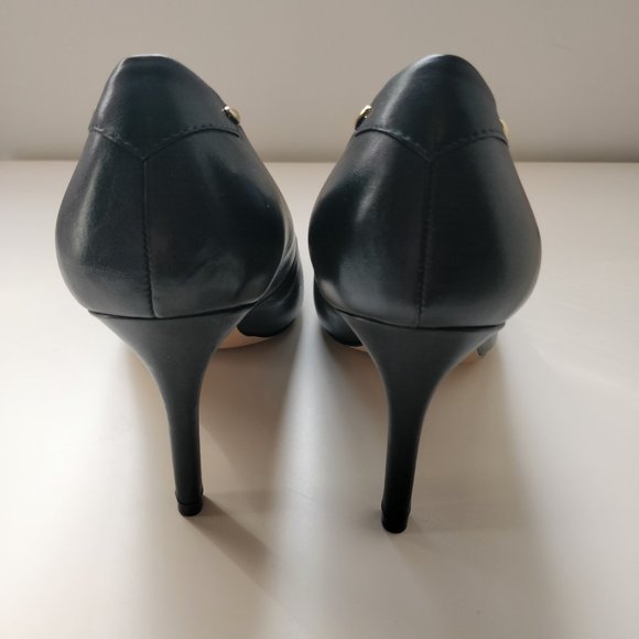 NWT Aldo Lahren Black Leather Heels - Picture 3 of 9